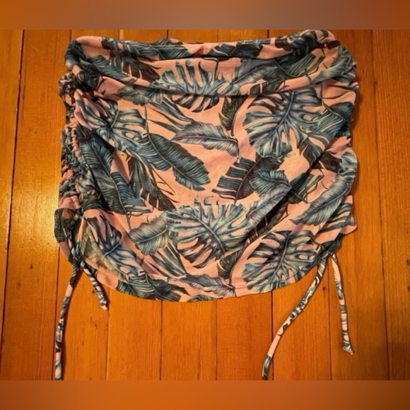 NWOT Sheer Mesh Drawstring Side Bikini Cover Up Sarong. Size S - Picture 4 of 4